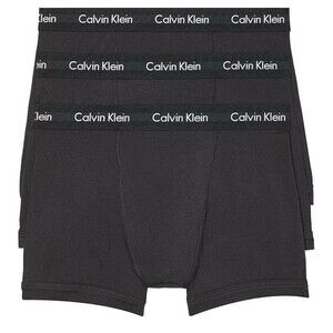 Calvin Klein Men’s Cotton Stretch 3 Pack Boxer Brief Underwear Black Medium